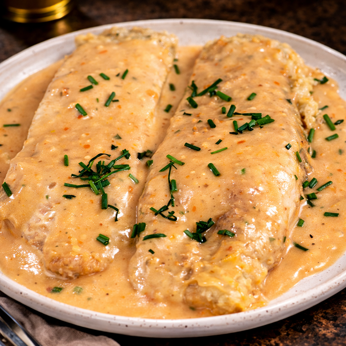 12Filetes de pescado con salsa cremosa