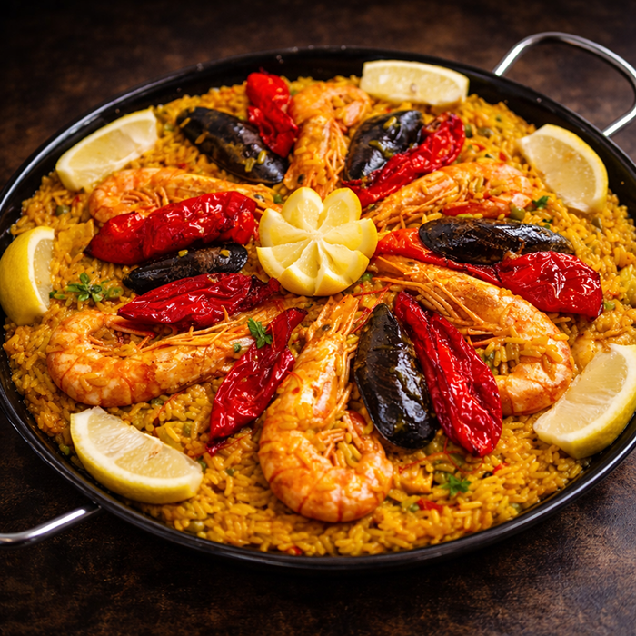17Paella de marisco con limón