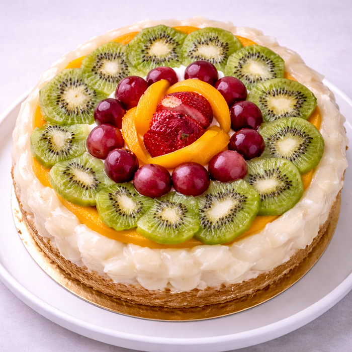 21Pastel de frutas con crema deliciosa