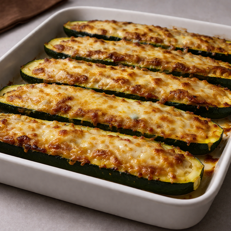 Barquetas de calabacín con queso